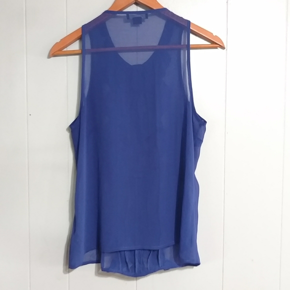 XXI Sheer Blouse Ruffled Front - Picture 2 of 6